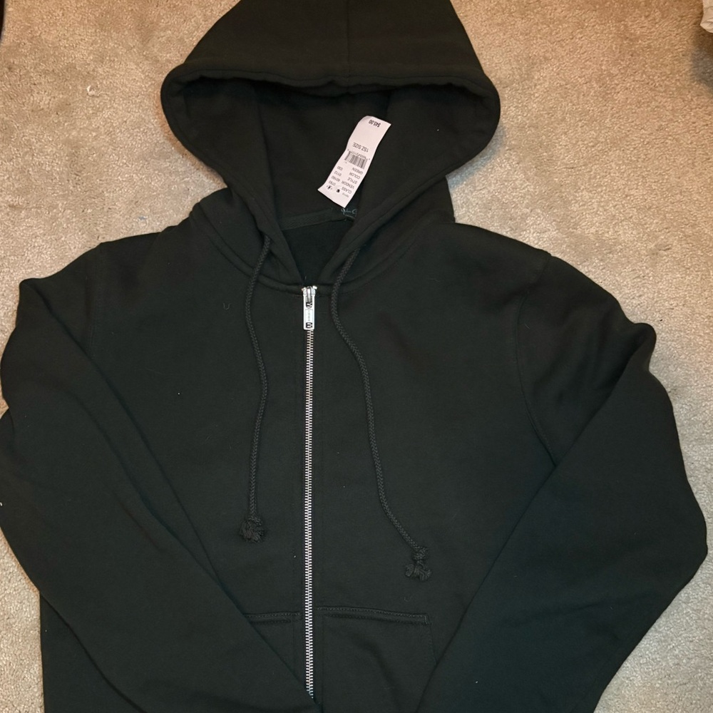 John Galt Green Christy Full Zip Hoodie (Brandy Melville)